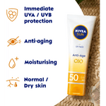 Nivea Sun UV Face Q10 Anti-Age Sun Cream SPF50 50ml / 1.7 fl oz 4005900467898