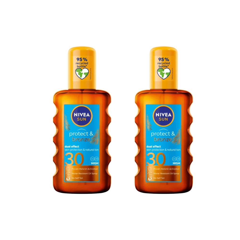 Nivea Sun Tan Activating Oil SPF30 Protect&Bronze 200ml / 6.8 fl.oz - 2 Pack 757279515826