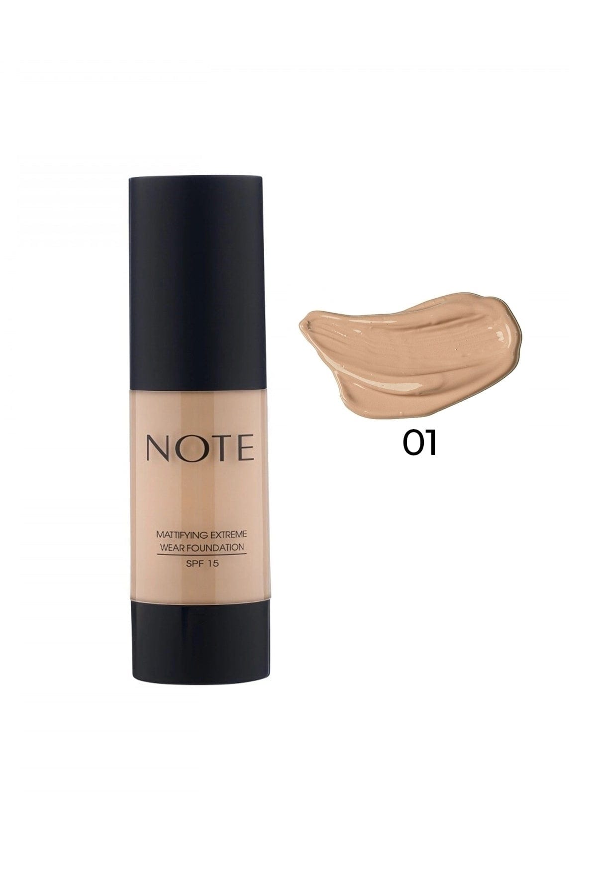 Note Cosmetics Mattifying Extreme Wear Foundation Matte Finish 01 Beige 8680705313012