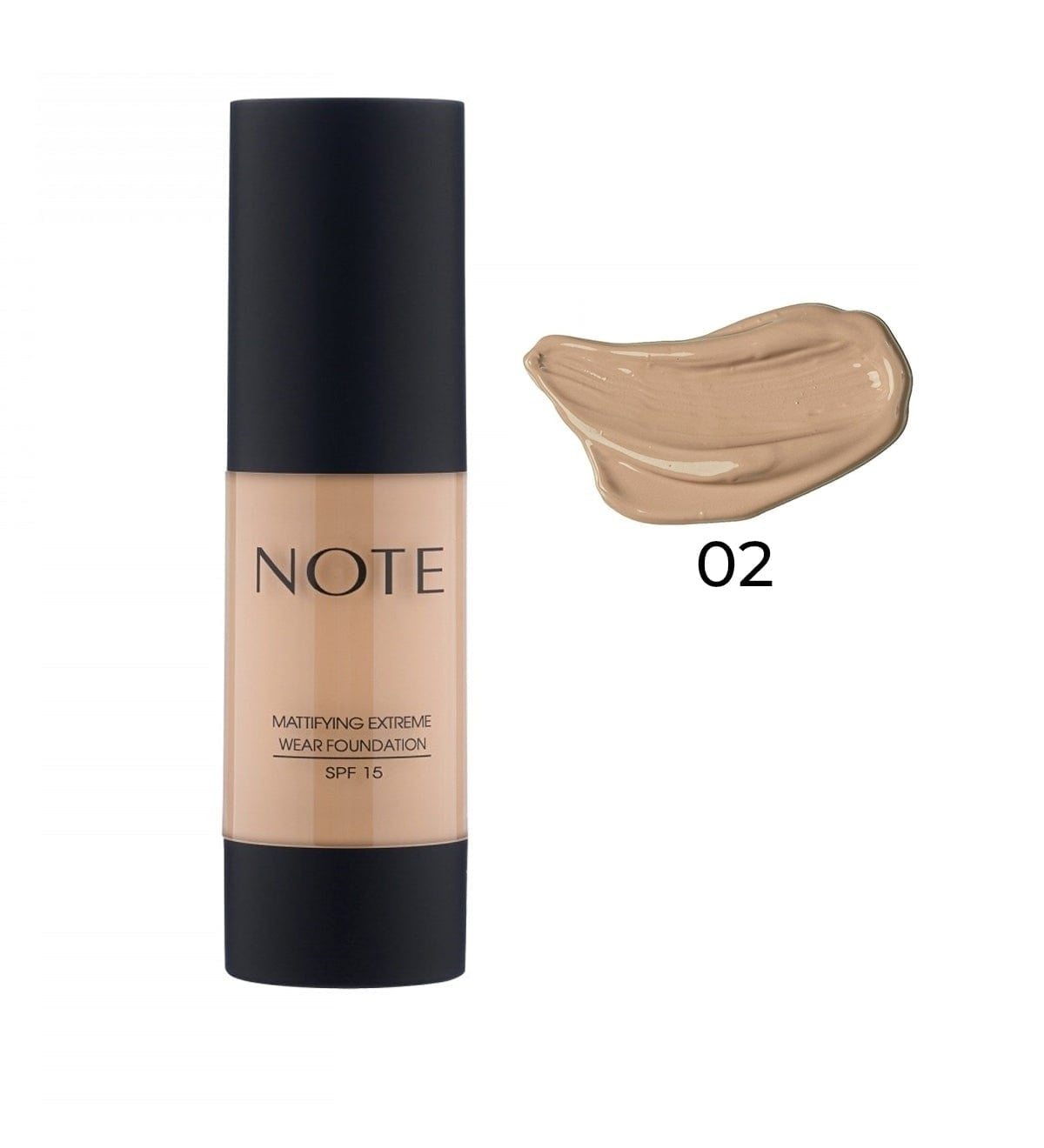 Note Cosmetics Mattifying Extreme Wear Foundation Matte Finish 02 Natural Beige 8680705313029