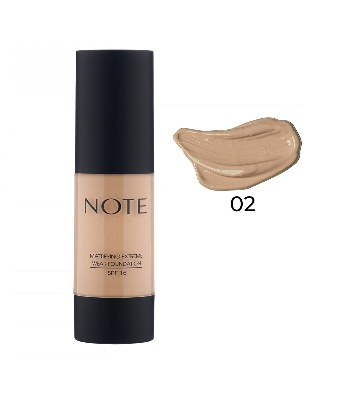 Note Cosmetics Mattifying Extreme Wear Foundation Matte Finish 02 Natural Beige 8680705313029