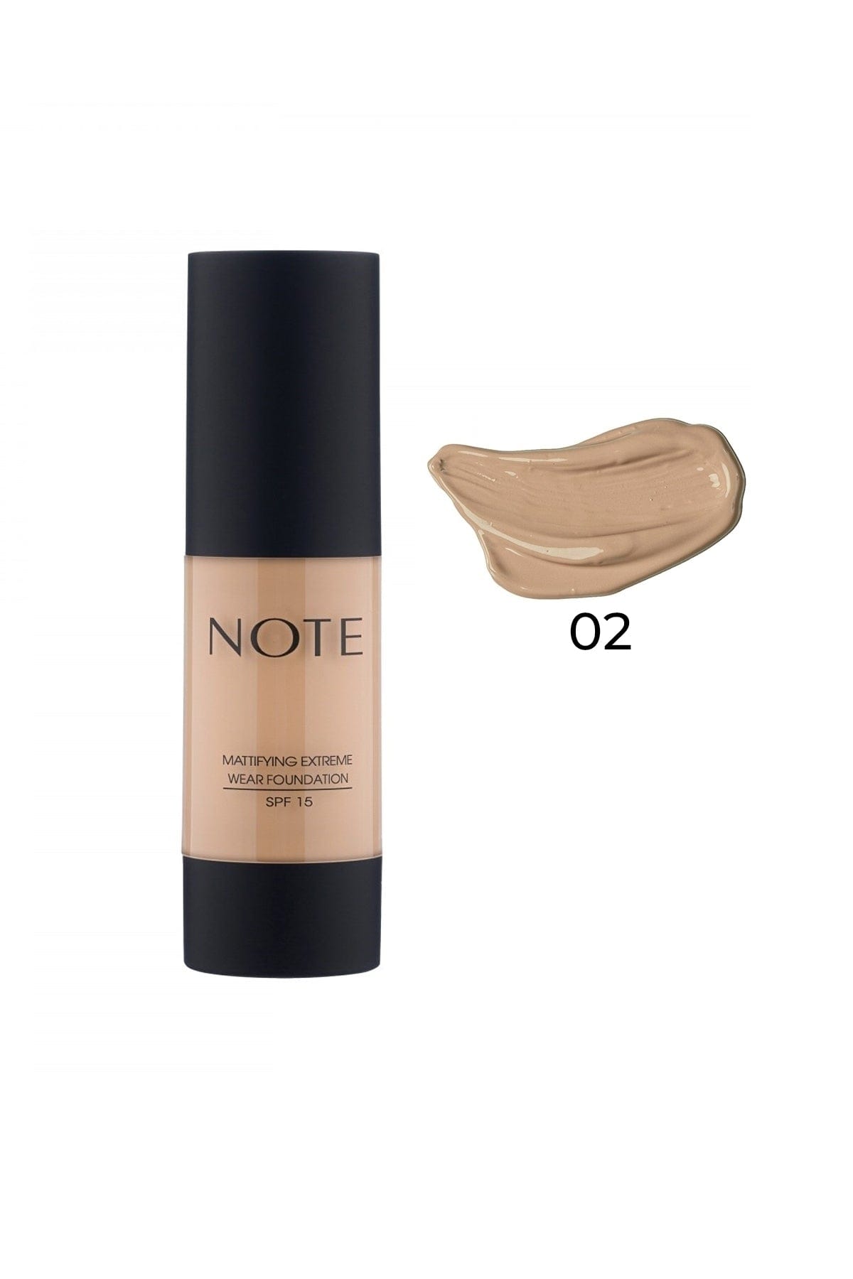 Note Cosmetics Mattifying Extreme Wear Foundation Matte Finish 02 Natural Beige 8680705313029