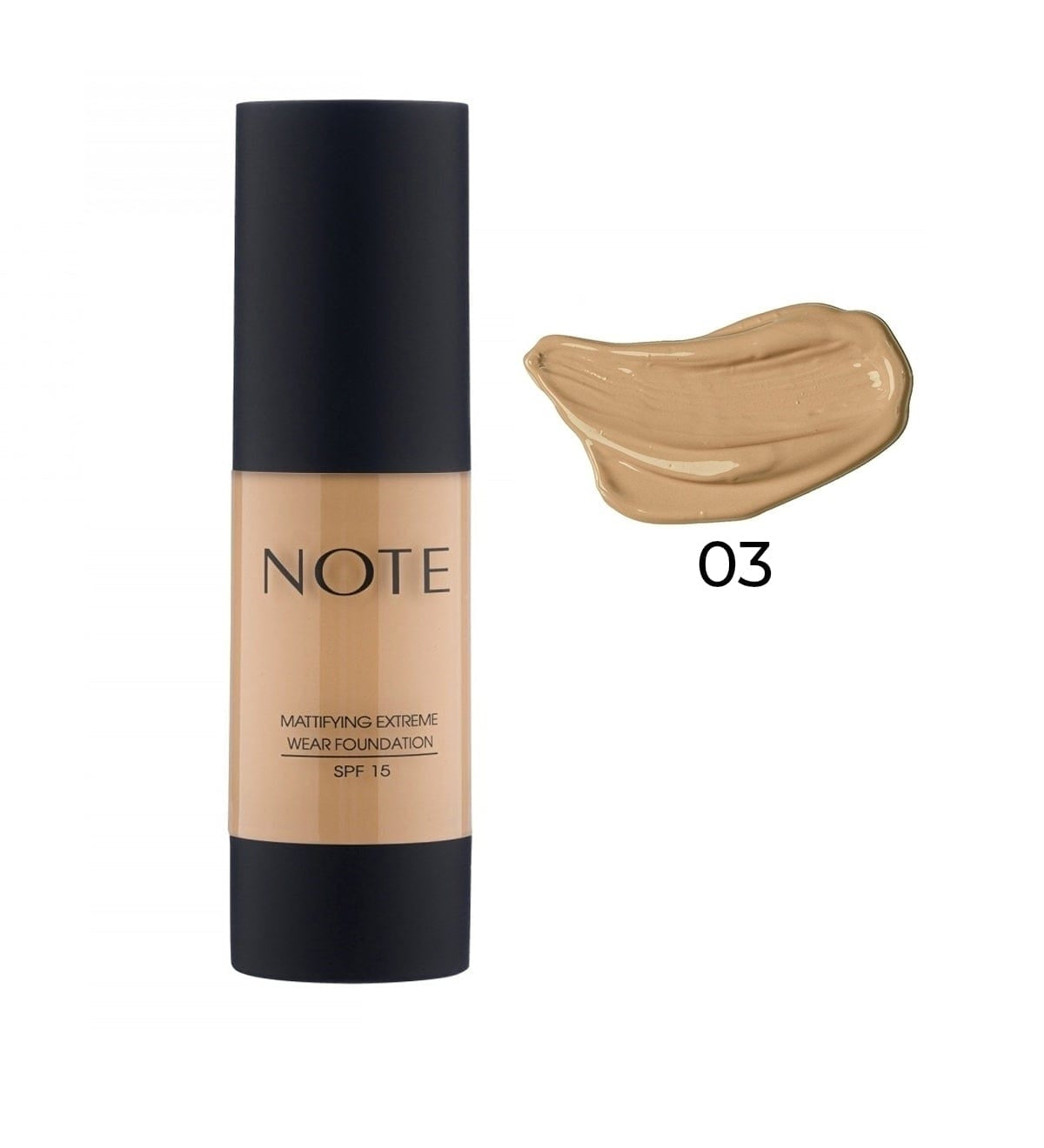 Note Cosmetics Mattifying Extreme Wear Foundation Matte Finish 03 Medium Beige 8680705313036