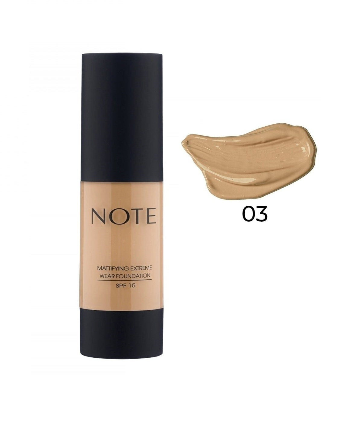 Note Cosmetics Mattifying Extreme Wear Foundation Matte Finish 03 Medium Beige 8680705313036