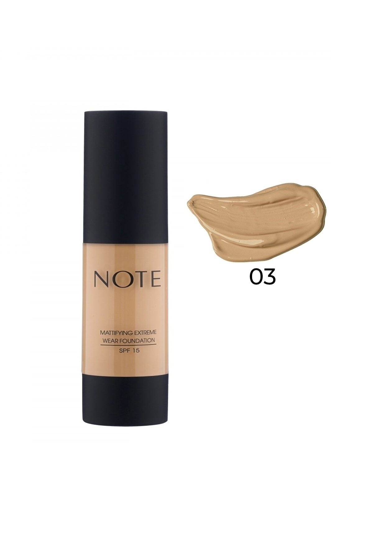 Note Cosmetics Mattifying Extreme Wear Foundation Matte Finish 03 Medium Beige 8680705313036