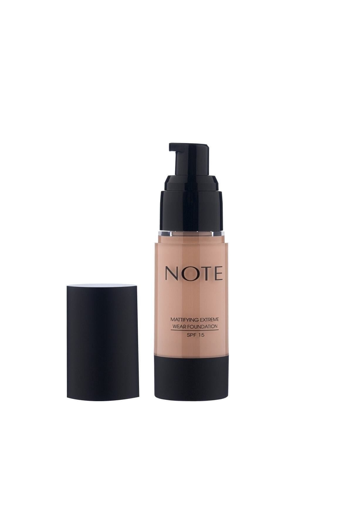 Note Cosmetics Mattifying Extreme Wear Foundation Matte Finish 111 Warm Beige 3760237853639