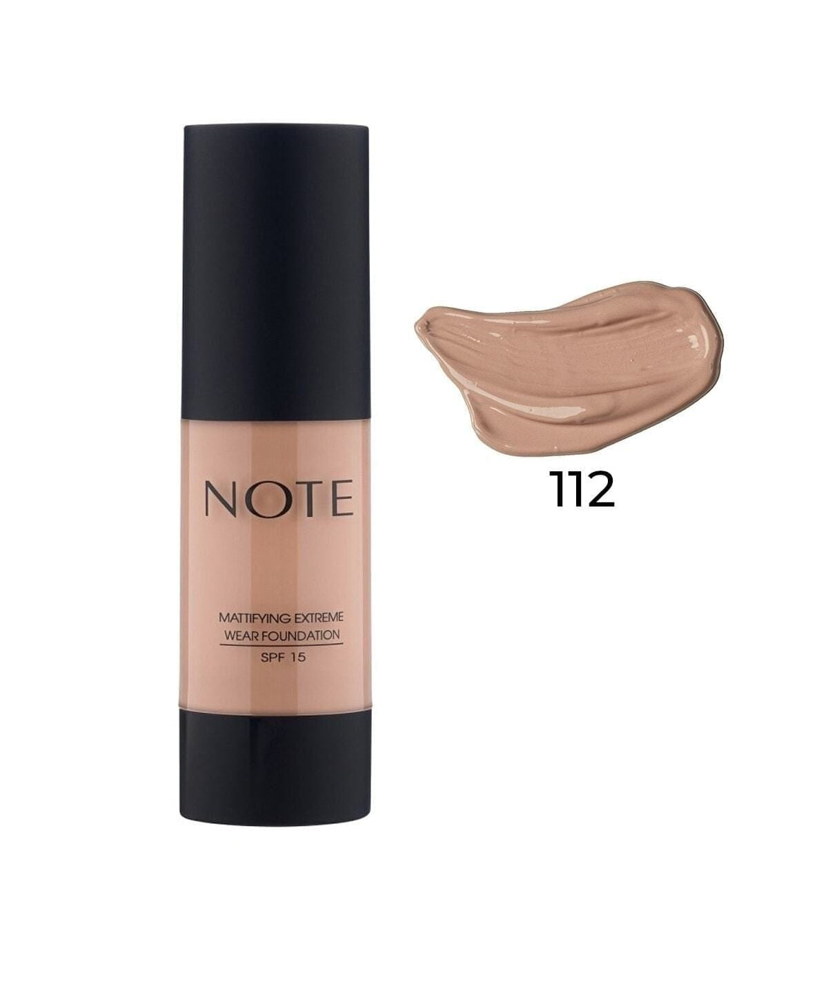 Note Cosmetics Mattifying Extreme Wear Foundation Matte Finish 112 Desert Beige 3760237853646