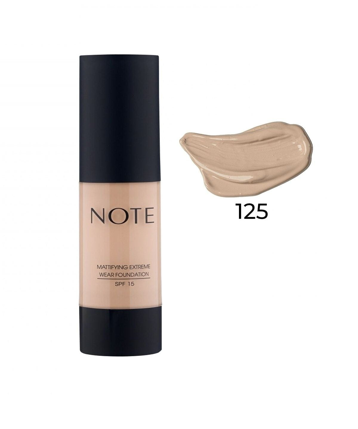 Note Cosmetics Mattifying Extreme Wear Foundation Matte Finish 125 Beige Ivory 3701365758151