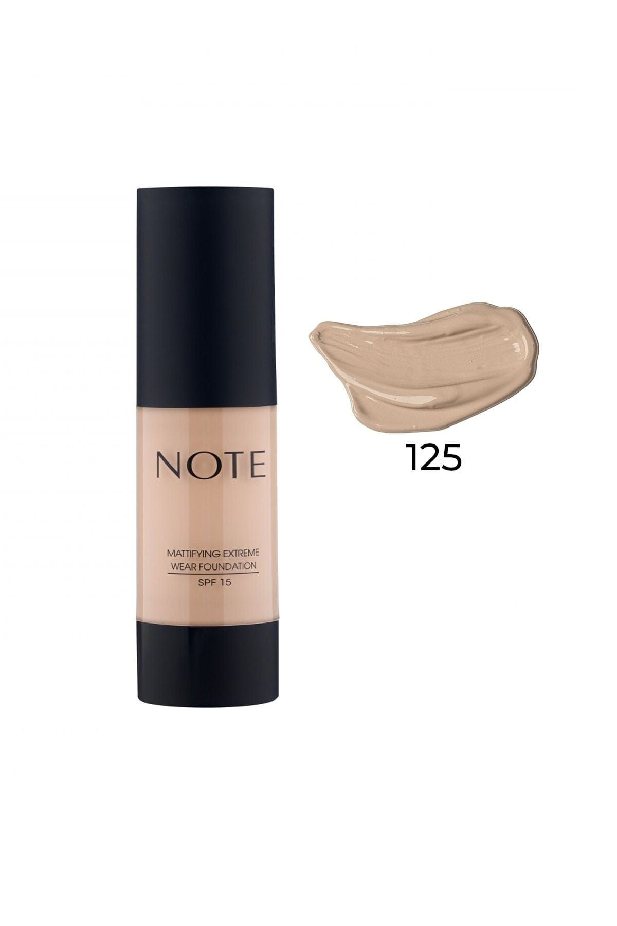 Note Cosmetics Mattifying Extreme Wear Foundation Matte Finish 125 Beige Ivory 3701365758151