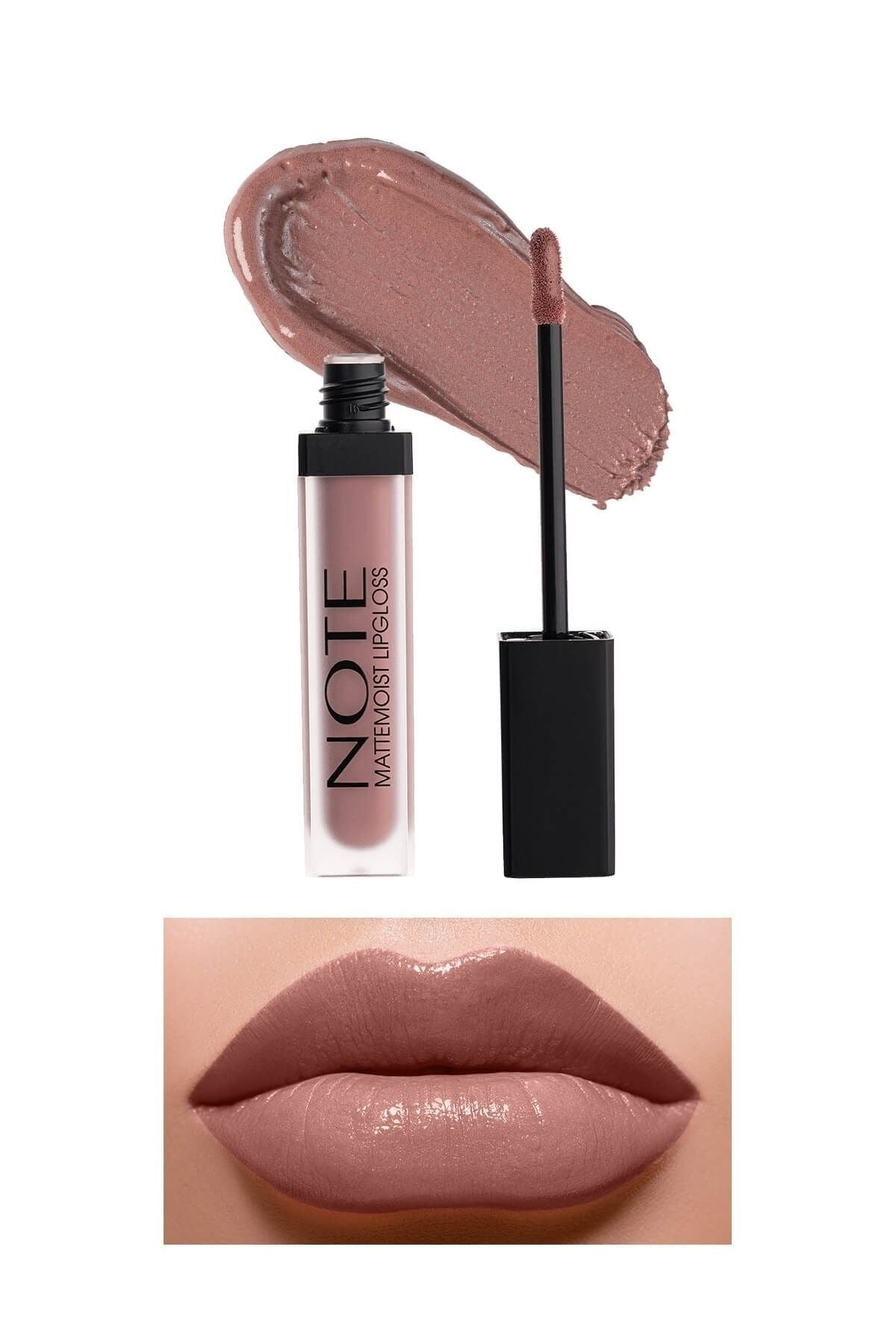 Note Cosmetics Mattemoist Lipgloss Semi Matte Satin Finish Liquid Lipstick-401 Mat Nude 8680705339012