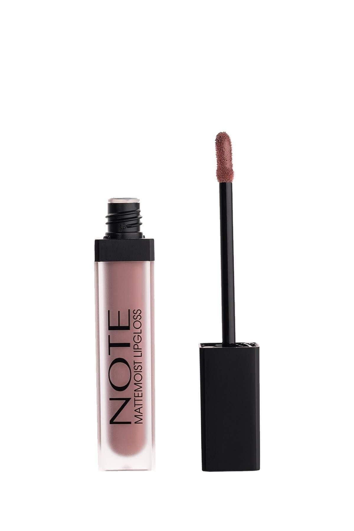 Note Cosmetics Mattemoist Lipgloss Semi Matte Satin Finish Liquid Lipstick-401 Mat Nude 8680705339012