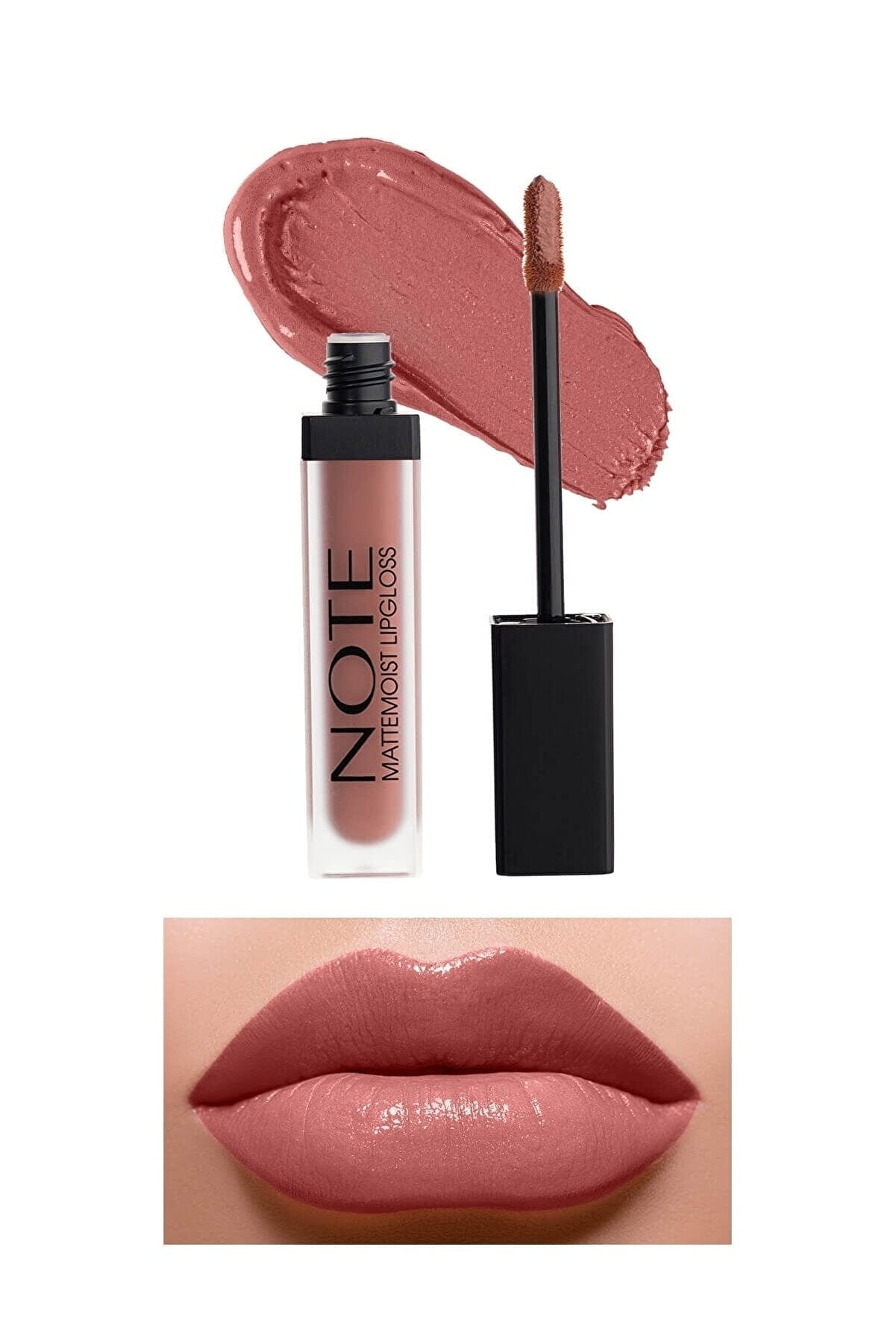 Note Cosmetics Mattemoist Lipgloss Semi Matte Satin Finish Liquid Lipstick-403 Sugar Kiss 8680705339036