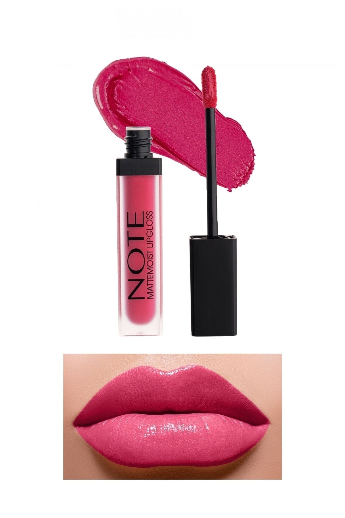 Note Cosmetics Mattemoist Lipgloss Semi Matte Satin Finish Liquid Lipstick-406 Sweet Heart 8680705339067