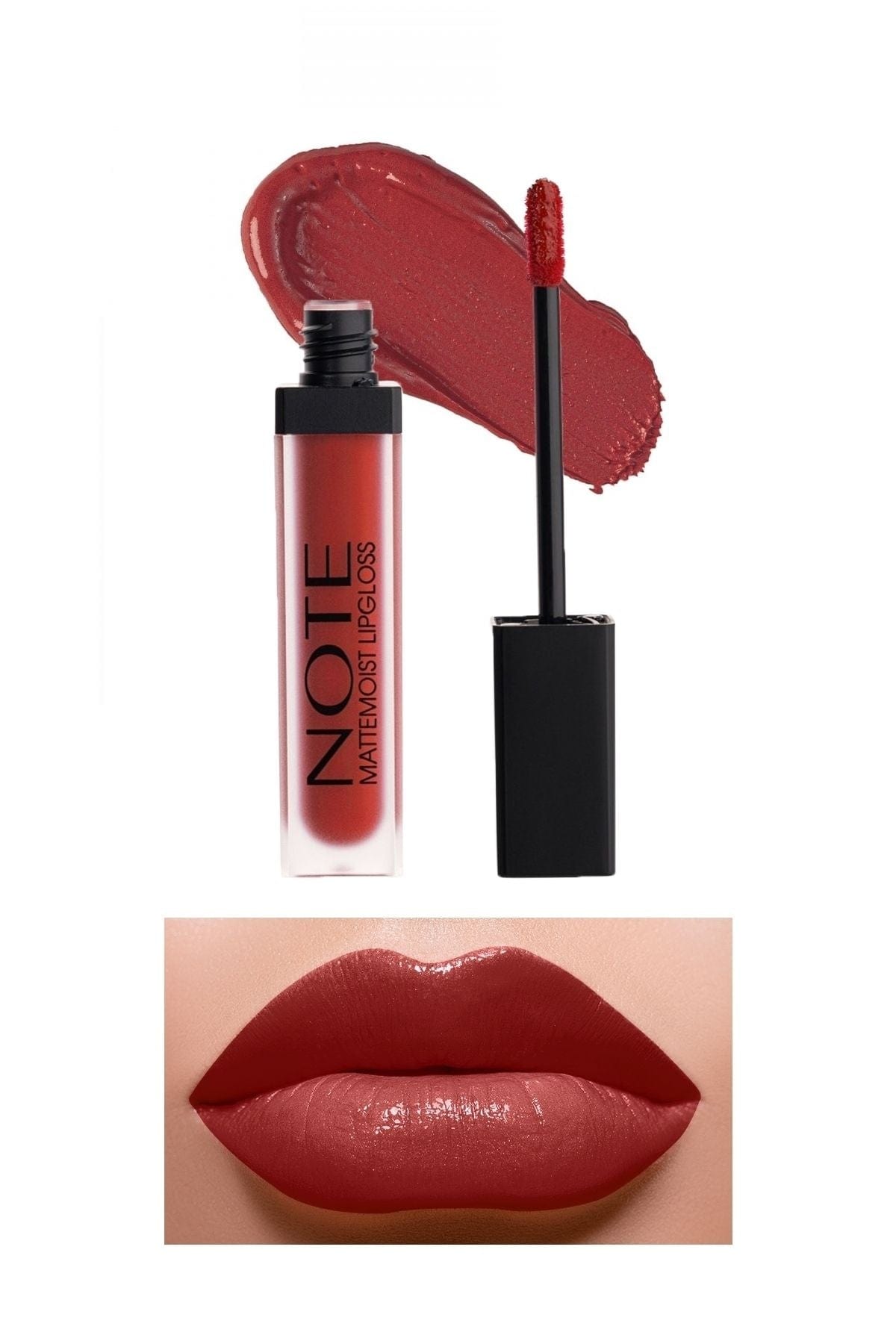 Note Cosmetics Mattemoist Lipgloss Semi Matte Satin Finish Liquid Lipstick-407 Notisme 8680705339074