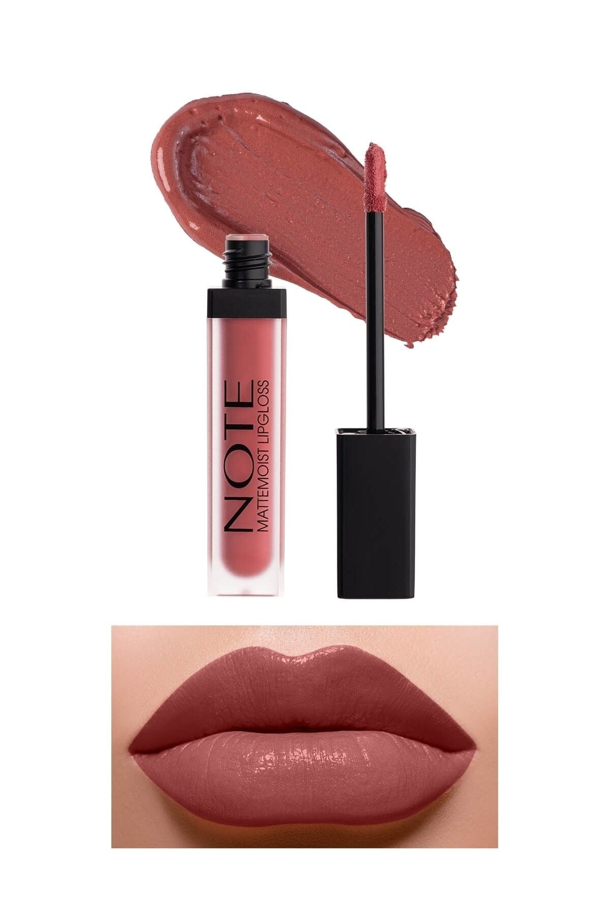 Note Cosmetics Mattemoist Lipgloss Semi Matte Satin Finish Liquid Lipstick-409 Angel 8680705339098