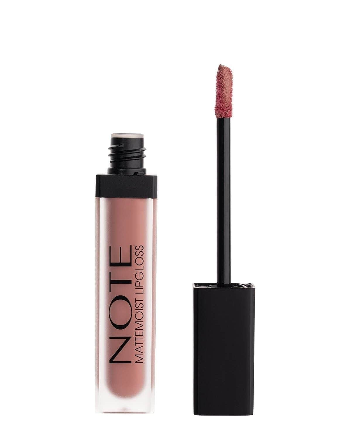 Note Cosmetics Mattemoist Lipgloss Semi Matte Satin Finish Liquid Lipstick-411 Vanilla Milk