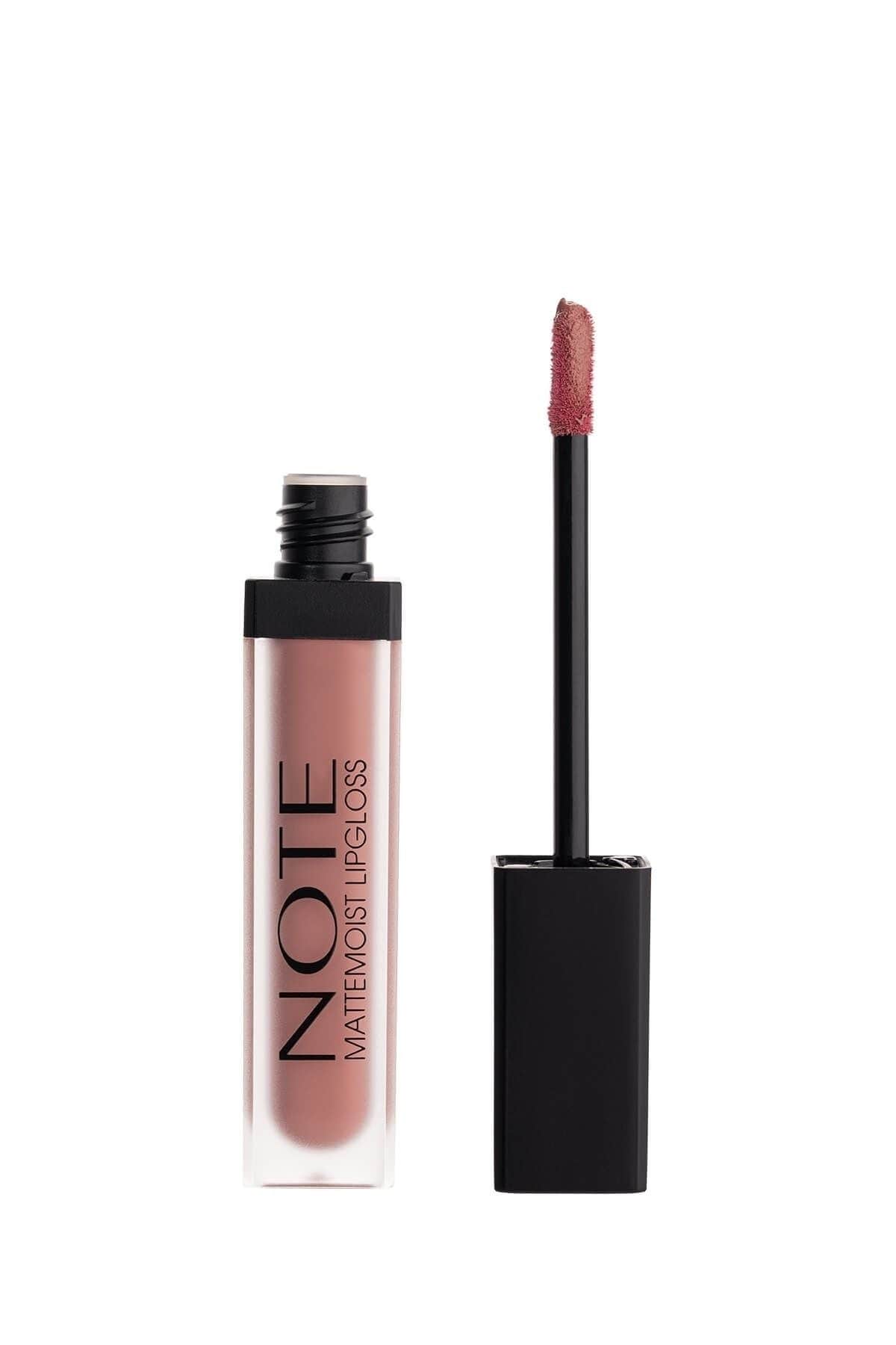 Note Cosmetics Mattemoist Lipgloss Semi Matte Satin Finish Liquid Lipstick-411 Vanilla Milk