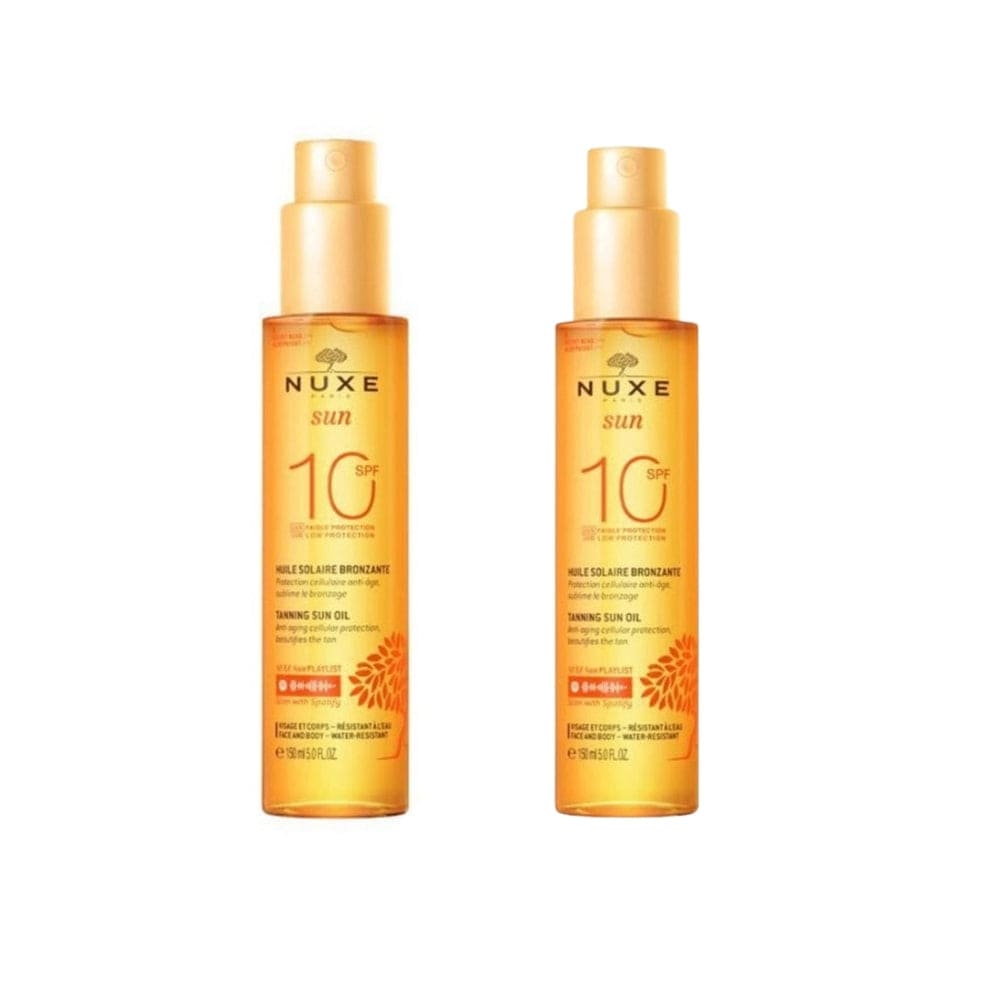 Nuxe Sun Tanning Oil Face & Body SPF10 150 ml 2 Pack 715936240610