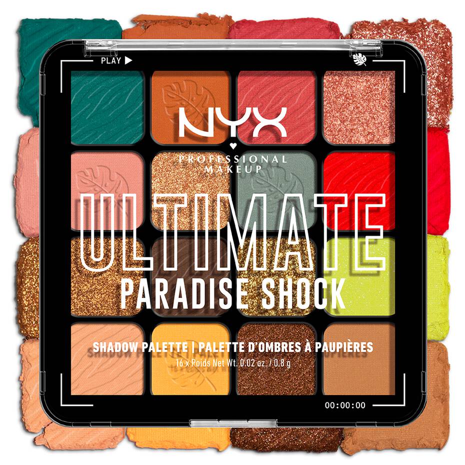 NYX Professional Makeup Eyeshadow Palette - Ultimate Shadow Pallette - Paradise Shock 800897246471