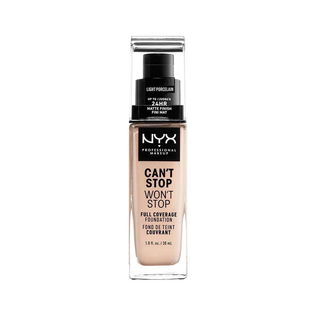 NYX Professional Makeup Foundation - Can't Stop Won't Stop Full Coverage Foundation 1.3 Light Porcelain 800897181147