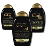 OGX Hydrate and Defrizz Kukuí Oil Conditioner 385ml 3 Pack 715936234381