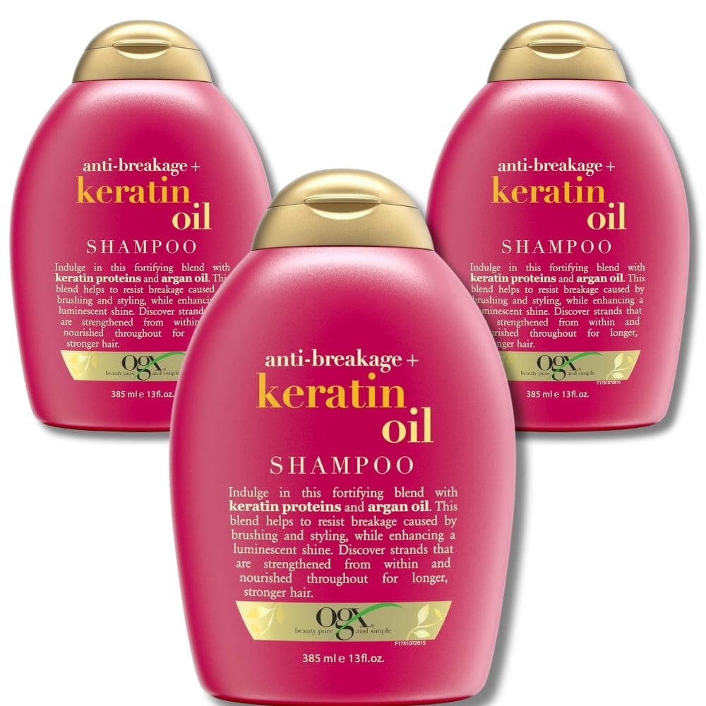 OGX Organix Anti-Breakage Keratin Oil Shampoo, 385ml 3 Pack 715936235289