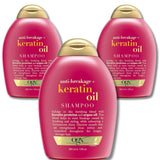 OGX Organix Anti-Breakage Keratin Oil Shampoo, 385ml 3 Pack 715936235289