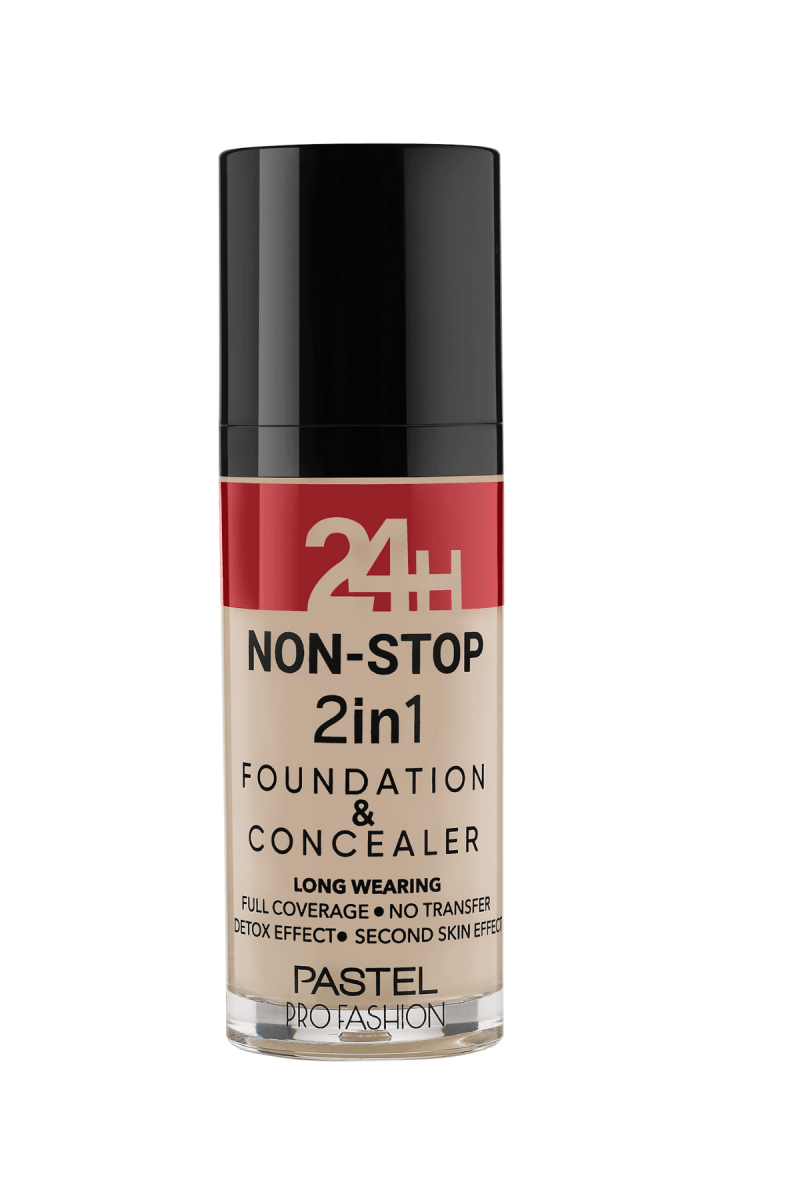 Pastel 24H Non-Stop 2in1 Foundation & Concealer - 601 Cool 8690644335013