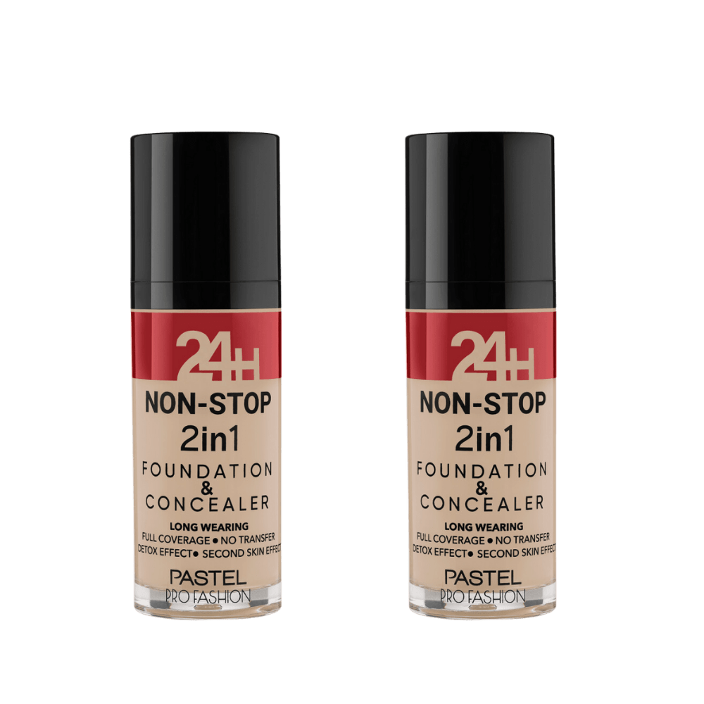 Pastel 24H Non-Stop 2in1 Foundation & Concealer - 603 Ivory 2 Pack 757279511200