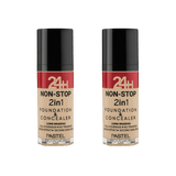 Pastel 24H Non-Stop 2in1 Foundation & Concealer - 604 Vanilla 2 Pack 757279511217