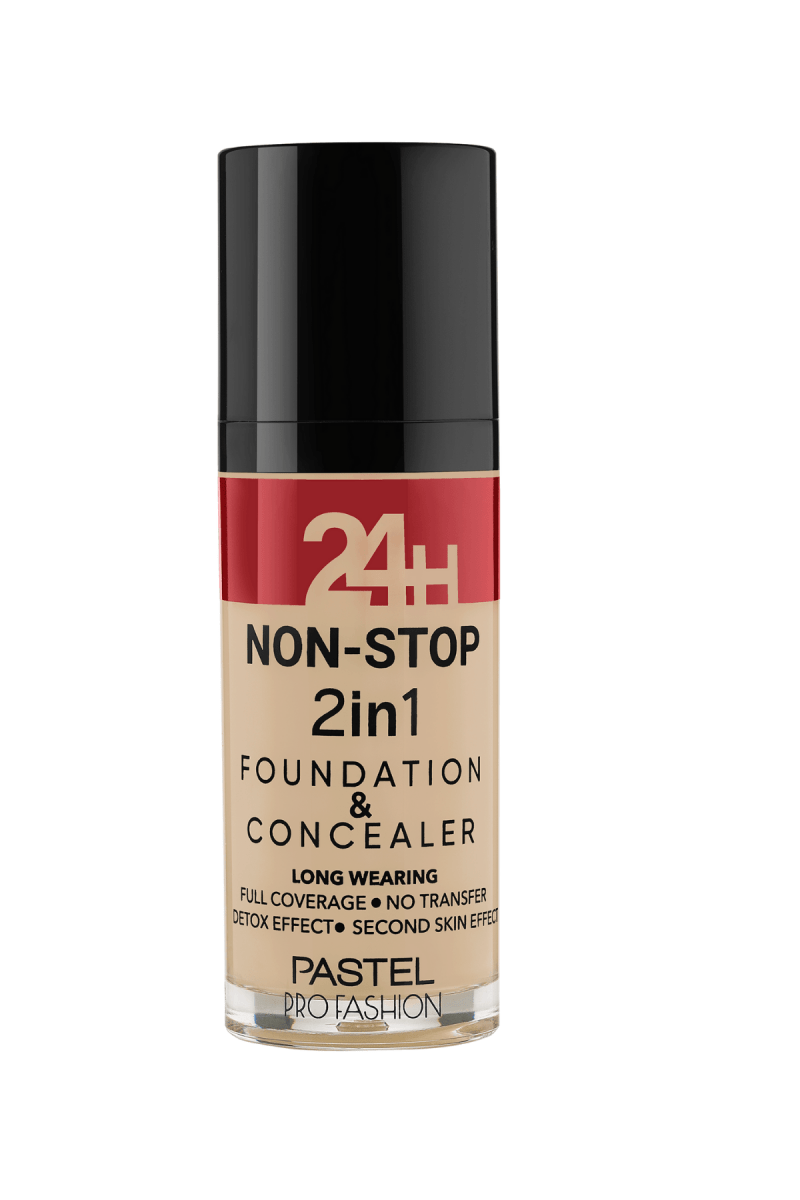 Pastel 24H Non-Stop 2in1 Foundation & Concealer - 604 Vanilla 8690644335044