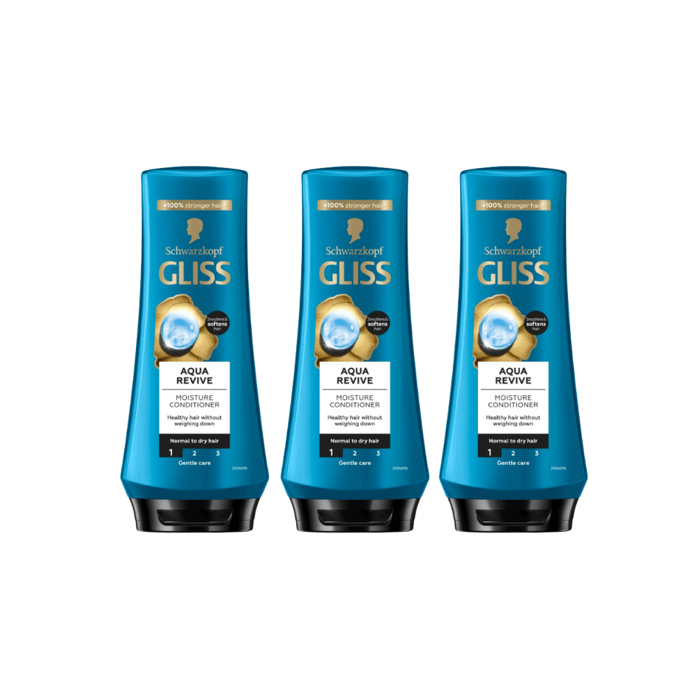 Schwarzkopf Gliss Conditioner Aqua Revive 360 ml 3 Pack 757279514089