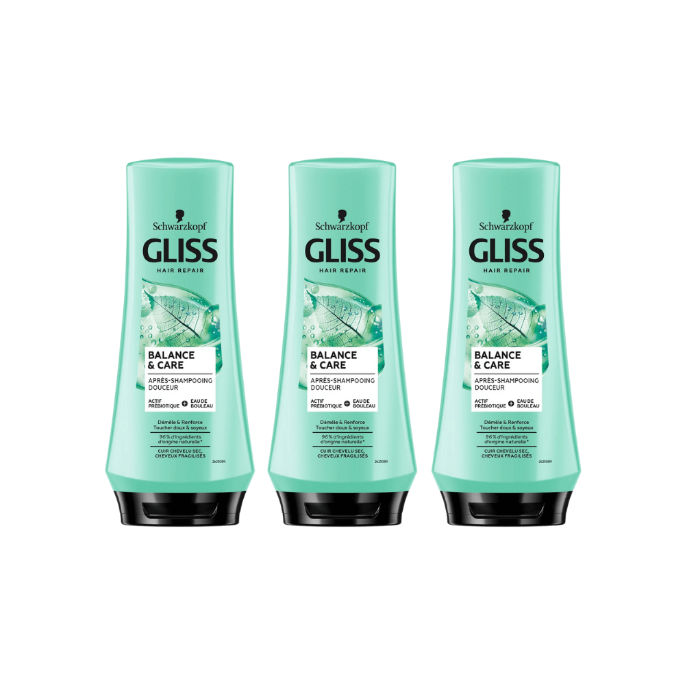 Schwarzkopf Gliss Nutribalance Repair Conditioner 360ml 3 Pack 757279513938