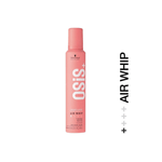 Schwarzkopf Osis Air Whip Volume and Hold Flexible Foam 200ml | Moist Hair Feel, Heat Protection 4045787936414