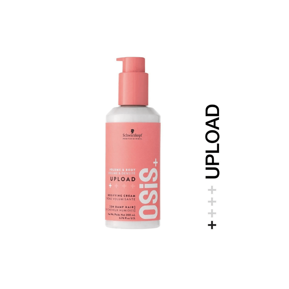 Schwarzkopf Osis Upload Volumizing Cream 200ml | Volumizing from Bottom to End with Protection Against Frizz & Heat 4045787314137