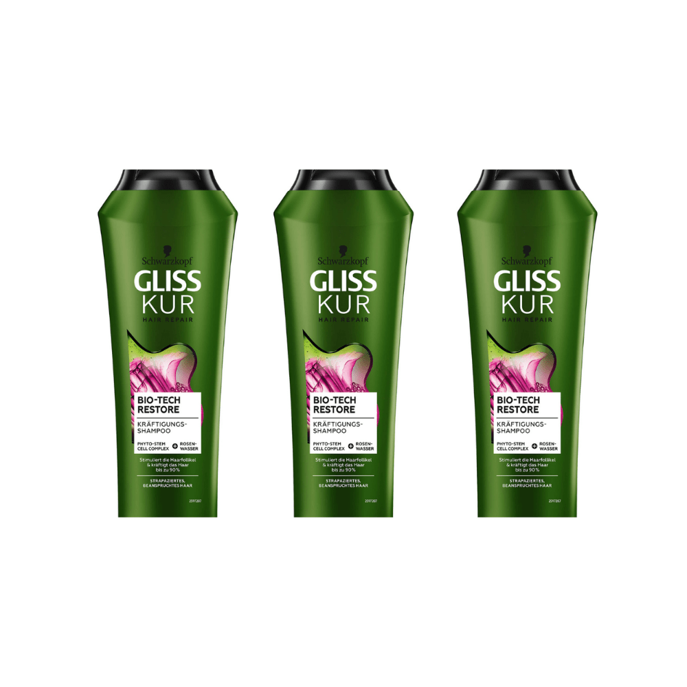 Schwarzkopf Gliss Shampoo Bio-tech 360 ml 3 Pack 757279513778