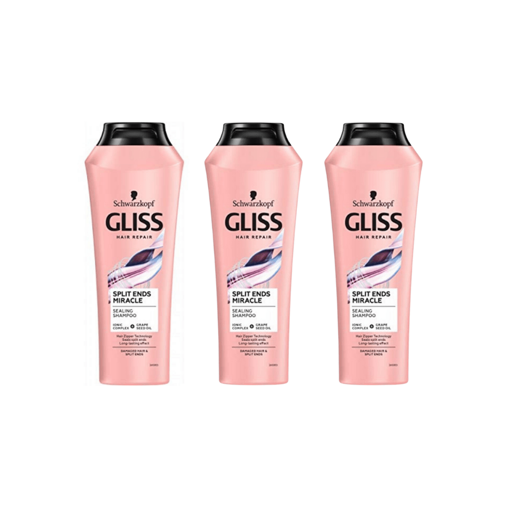 Schwarzkopf Gliss Split Hair Miracle Shampoo 360 ml 3 Pack 757279513686