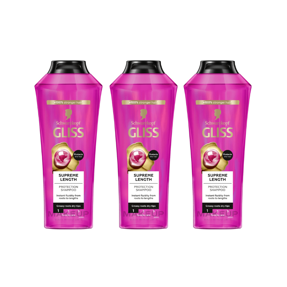 Schwarzkopf Gliss Supreme Lenght Shampoo 360 ml 3 Pack 757279513648