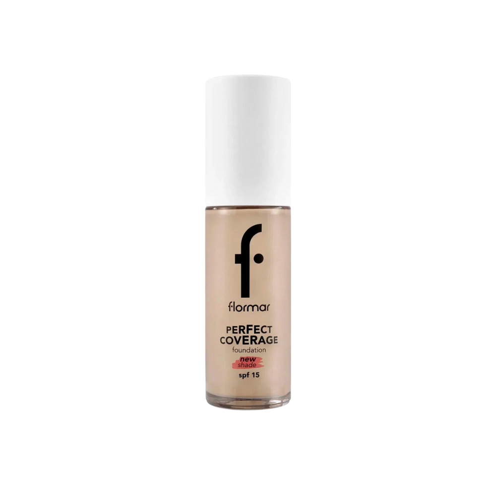 Flormar Perfect Coverage Highly Pigmented & Semi-gloss Finish SPF15 Foundation 30ml - 131 Warm Nude