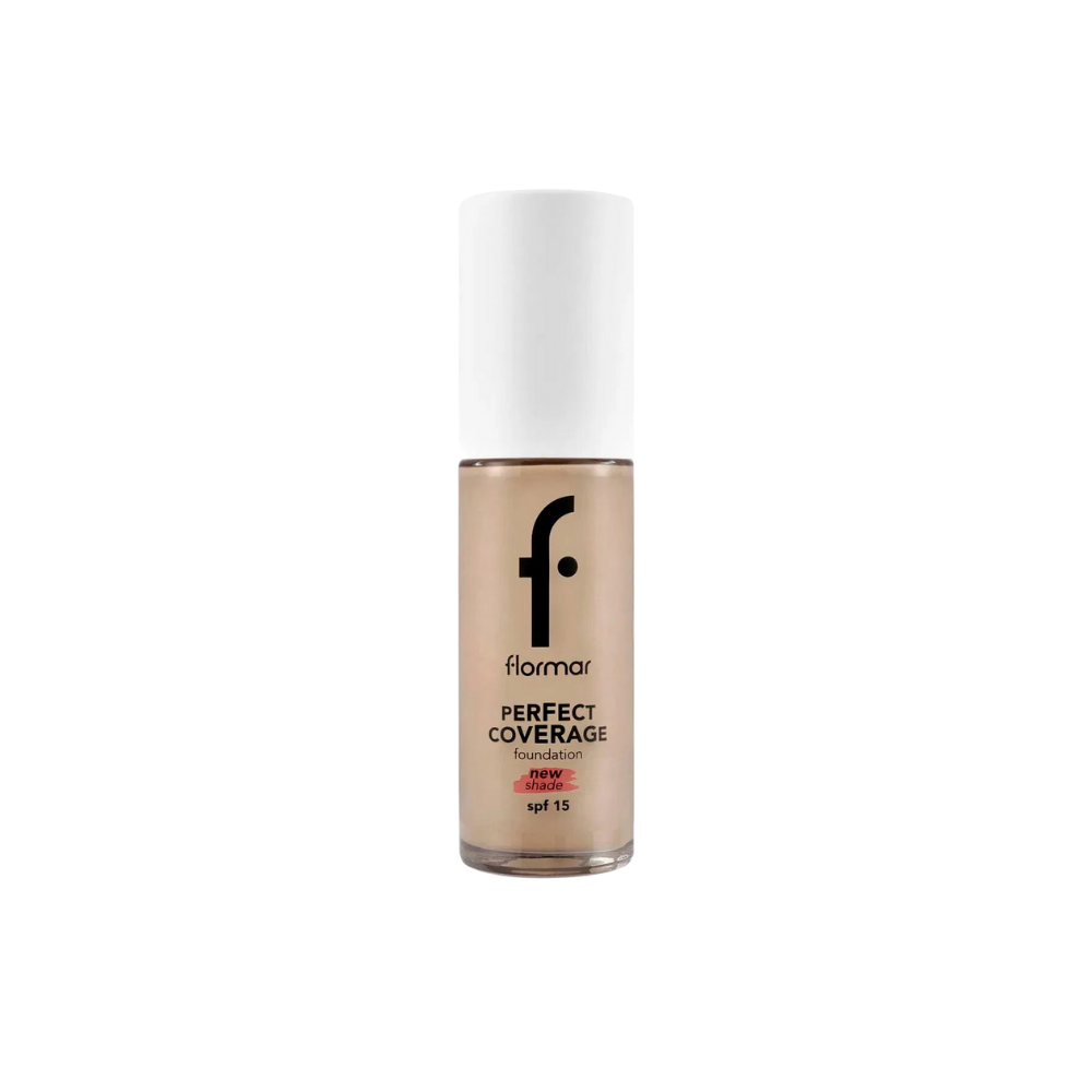 Flormar Perfect Coverage Highly Pigmented & Semi-gloss Finish SPF15 Foundation 30ml - 132 Natural Beige