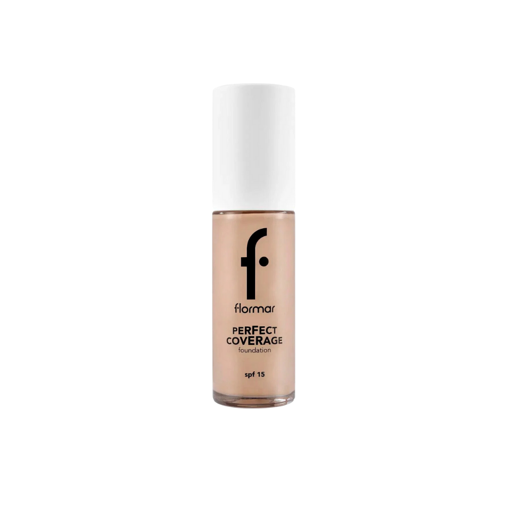 Flormar Perfect Coverage Highly Pigmented & Semi-gloss Finish SPF15 Foundation 30ml - 101 Pastelle