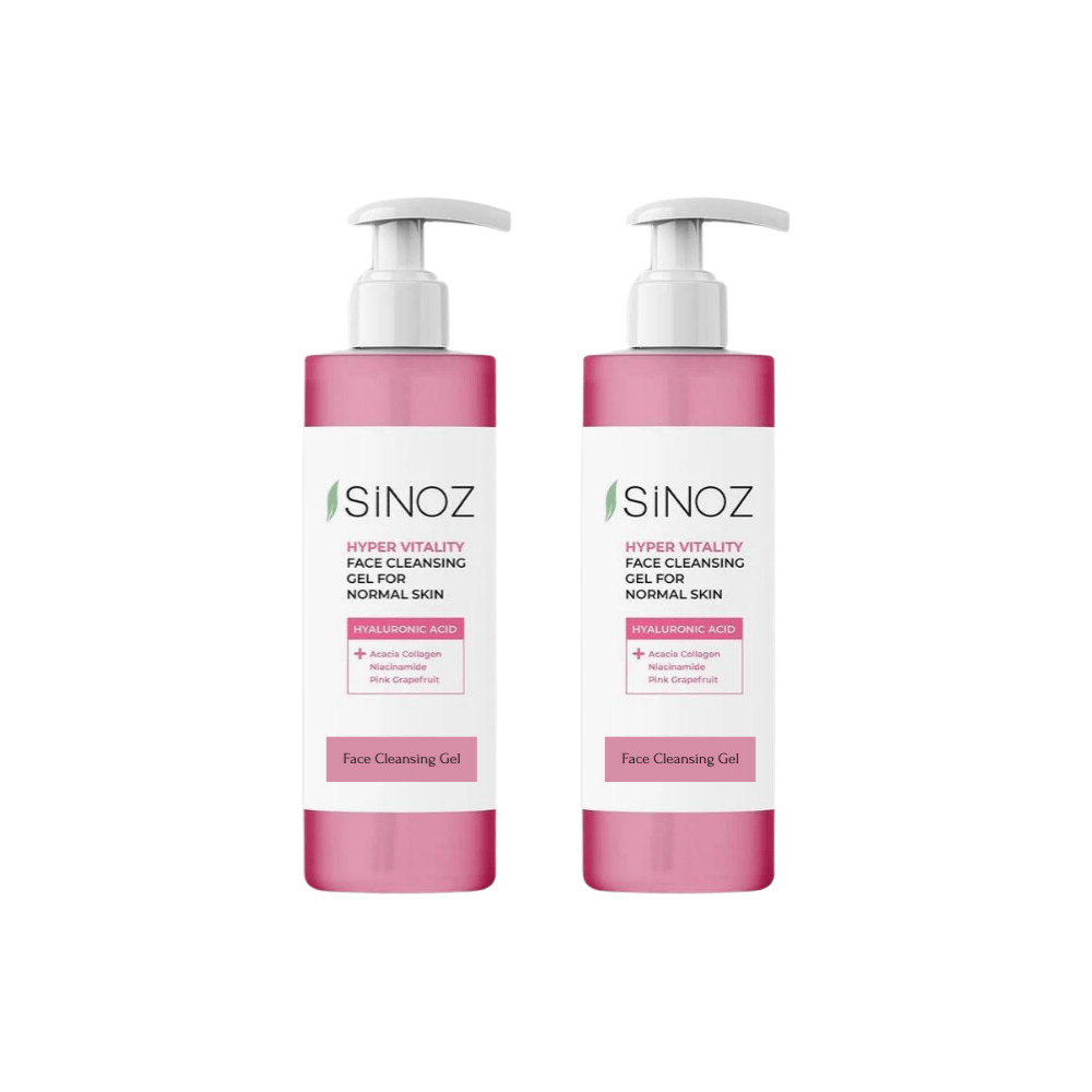 Sinoz Hyper Vitality Normal Skin Face Cleansing Gel 400 ml 2 Pack 757279512504