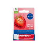 Nivea Strawberry Flavored Lip Balm 24 Hour Moisturizing, Nourishing 4.8 gr