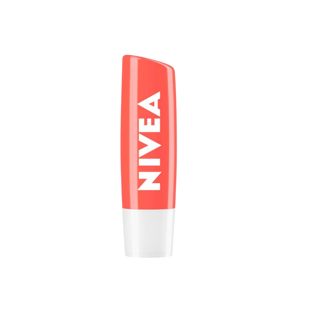 Nivea Peach Flavored Lip Balm and Gloss 24 Hour Moisturizing, Nourishing 4.8 gr - Chivela