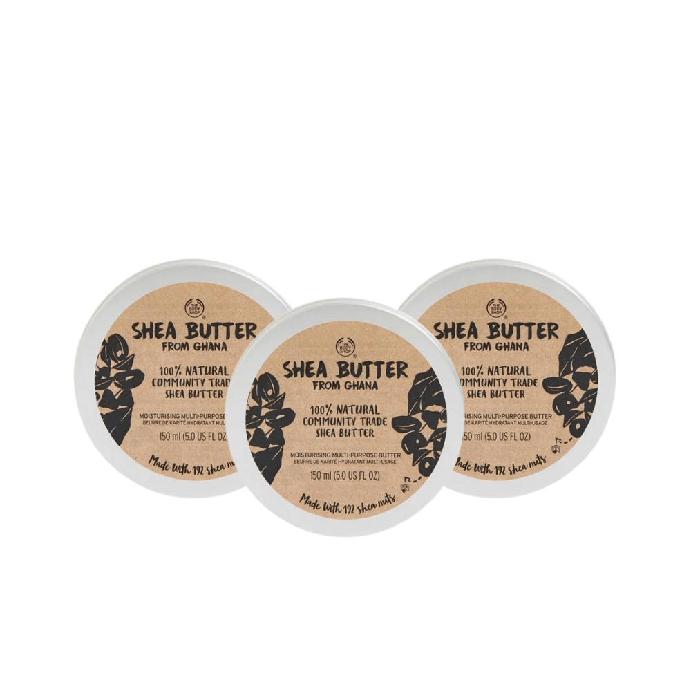 The Body Shop 100% Natural Shea Butter Butter 150ml  3 Pack 757279514812