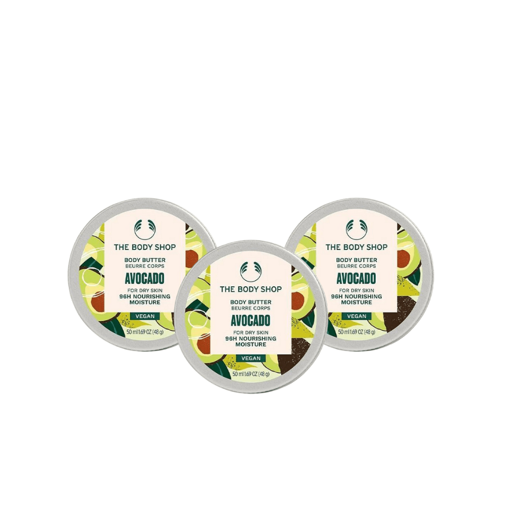 The Body Shop Avocado Body Butter 50ml 3 Pack 757279514751