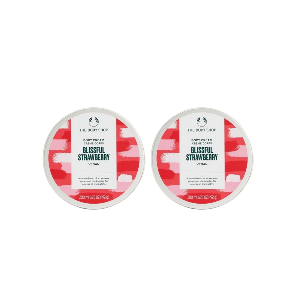 The Body Shop Blissful Strawberry Body Cream 200ml 2 Pack 757279514515