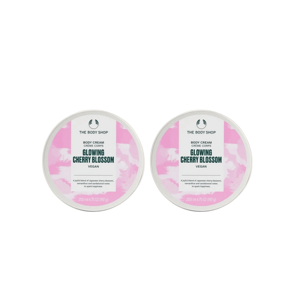 The Body Shop Glowing Cherry Blossom Body Cream 200ml 2 Pack 757279511453