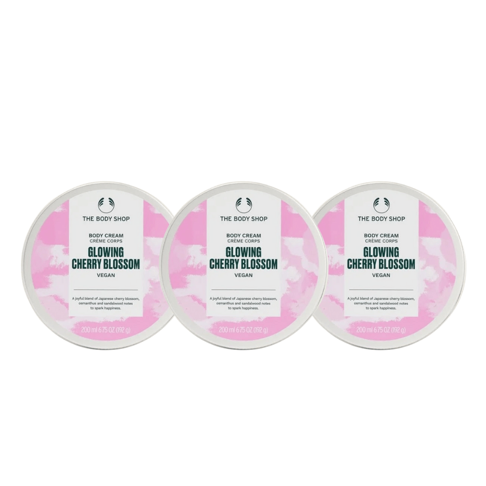 The Body Shop Glowing Cherry Blossom Body Cream 200ml 3 Pack 757279513280