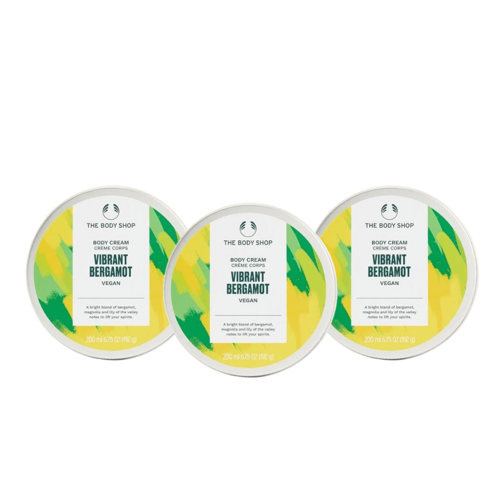 The Body Shop Vibrant Bergamot Body Cream 200ml 3 Pack 757279514614